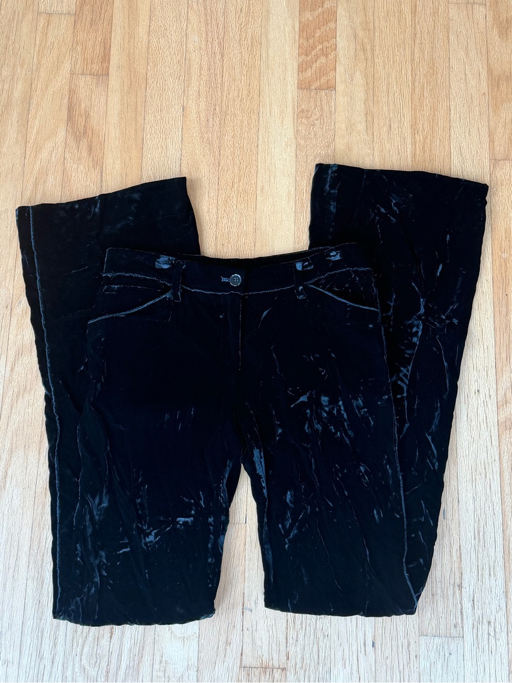 Dolce & Gabbana Black Velvet Flare Trousers - Picture 2 of 11